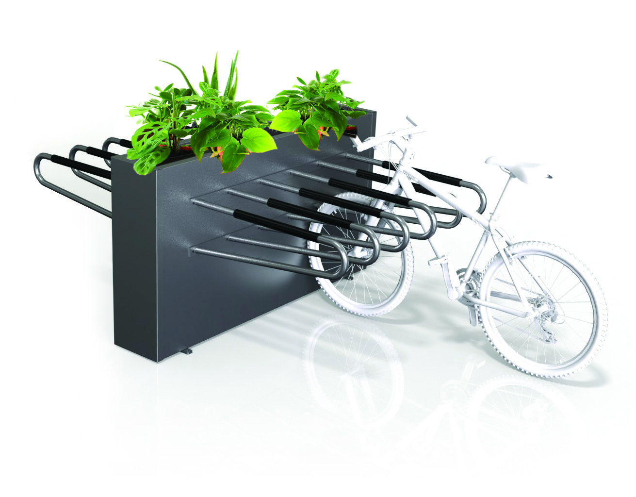 Double Sided Planter Box 12 Bike Rack